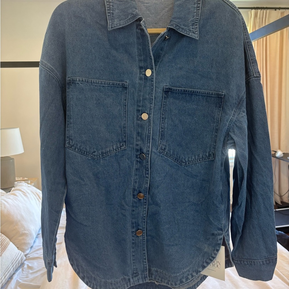 NWT Tankano Women’s Oversized Denim Button-Up Shirt
